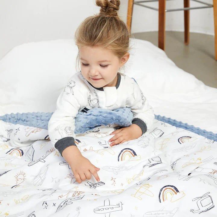 Domimia Thick Padded Minky Cotton Kids Blanket - 2.5 tog - Schooltime