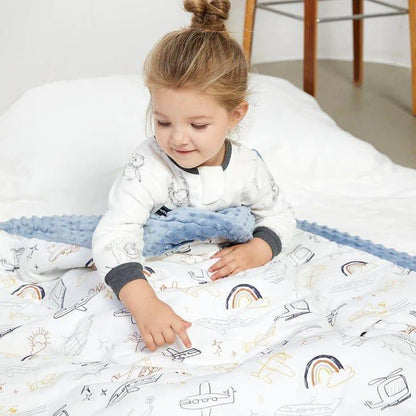 Domimia Thick Padded Minky Cotton Kids Blanket - 2.5 tog - Schooltime