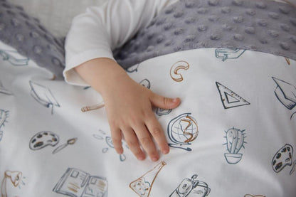 Domimia Thick Padded Minky Cotton Kids Blanket - 2.5 tog - Schooltime