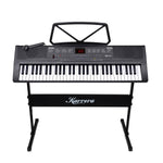 61-Key Electronic Piano Keyboard 75cm Stand Included Black