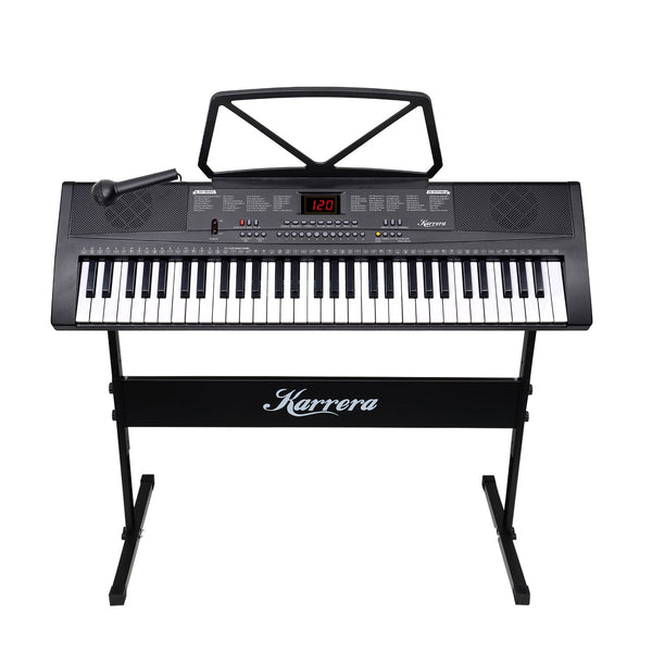 61-Key Electronic Piano Keyboard 75cm Stand Included Black