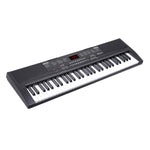 61-Key Electronic Piano Keyboard 75cm Stand Included Black