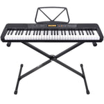 61-Key Electronic Keyboard with LCD Display and Touch Response