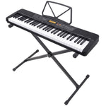 61-Key Electronic Keyboard with LCD Display and Touch Response