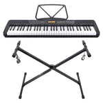 61-Key Electronic Keyboard with LCD Display and Touch Response
