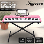 61-Key Electronic Keyboard with LCD Display and Touch Response