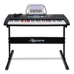 61-Keys Electronic Keyboard Piano with Stand Black/Pink/Silver