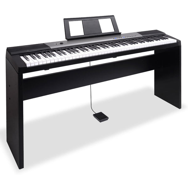  88 Keys Electronic Keyboard Piano with Stand Black