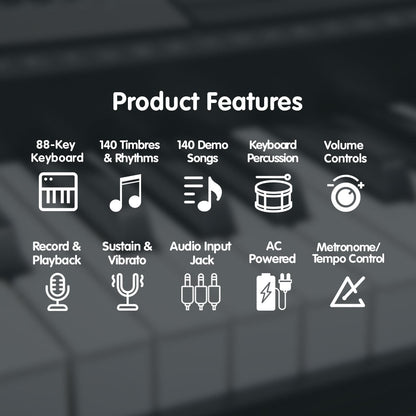 Electronic Keyboard Piano 88 Keys 1298x285x665cm
