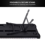 61-Key Electronic Piano Keyboard with LED and Folding Stand
