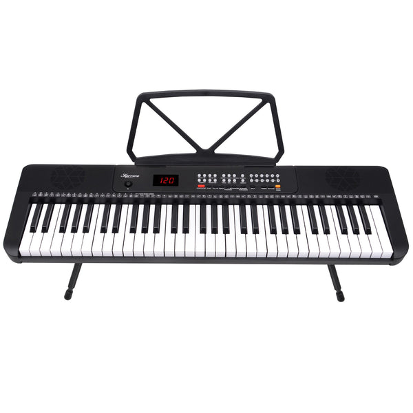  61-Key Electronic Piano Keyboard with LED and Folding Stand
