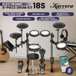 18S Electronic Drum Kit Mesh Pads 8in Snare USB/MIDI Bluetooth