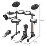 18S Electronic Drum Kit Mesh Pads 8in Snare USB/MIDI Bluetooth