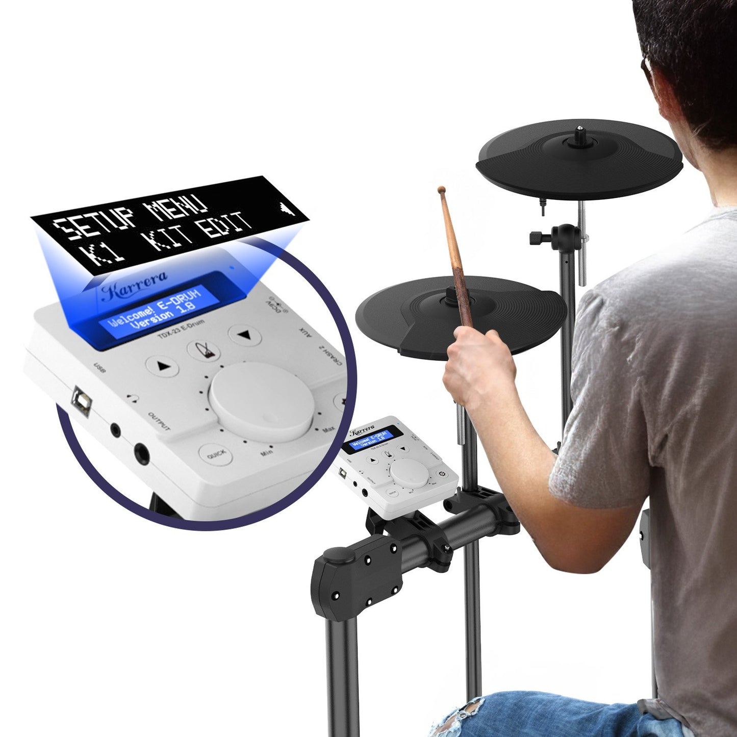 Beat Bliss Karrera X23 9-Piece Electronic Drum Kit