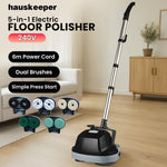 5-in-1 Electric Floor Polisher Timber Hard Waxer Buffer Cleaner 6M Cable
