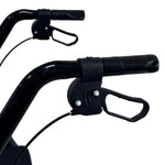 Foldable Steel Mobility Rollator Walker Black 136kg Maximum Capacity