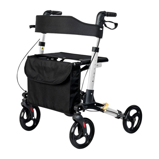 Folding Rollator Walker Lightweight Adjustable Mobility Aid