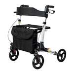 Folding Rollator Walker Lightweight Adjustable Mobility Aid