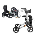 Folding Rollator Walker Lightweight Adjustable Mobility Aid
