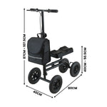 Foldable Steel Mobility Knee Scooter Walker for Enhanced Comfort