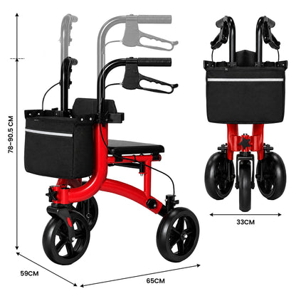 Folding Rollator Walker Lightweight 59x65x78cm