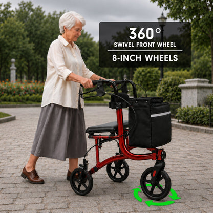 Folding Rollator Walker Lightweight 59x65x78cm