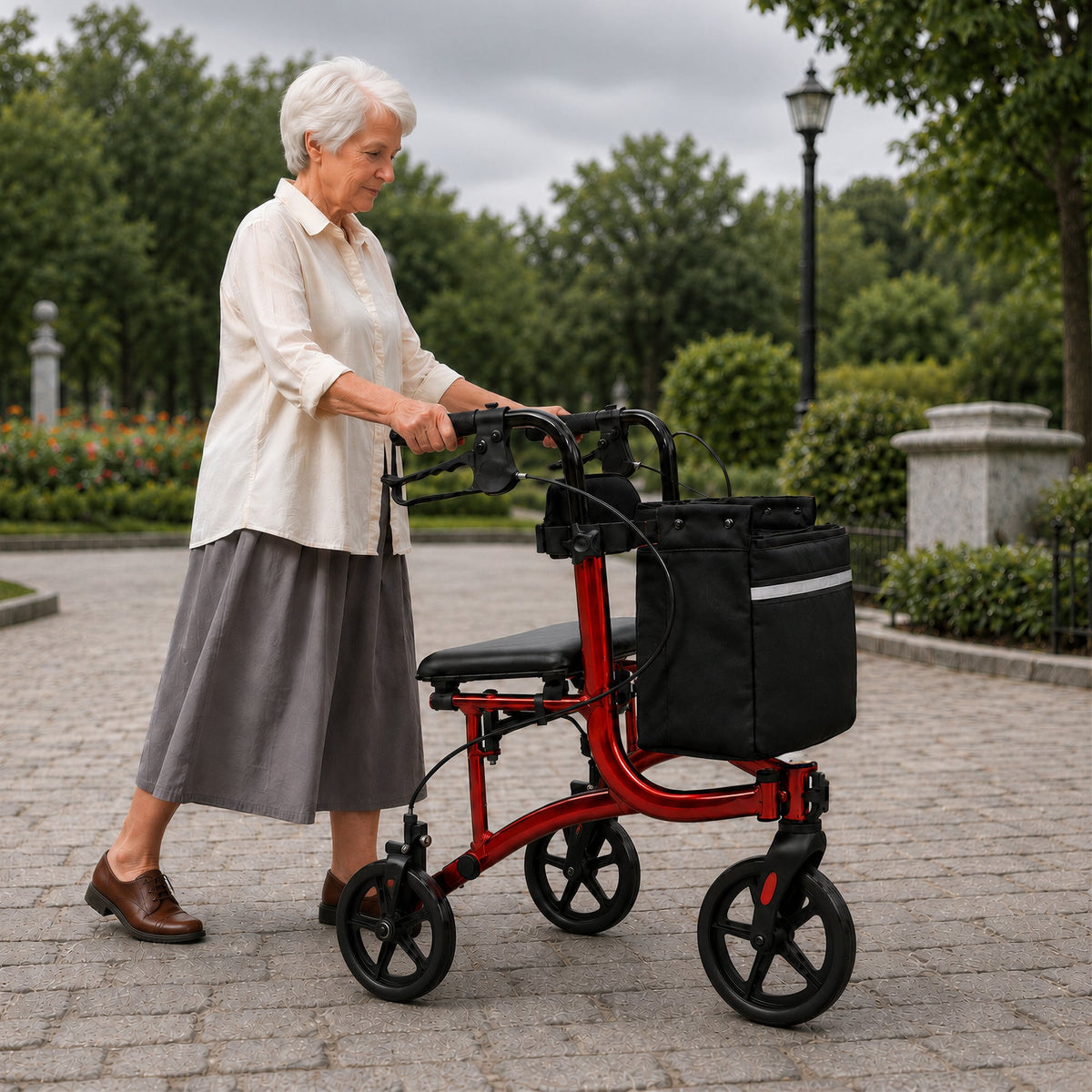 Folding Rollator Walker Lightweight 59x65x78cm