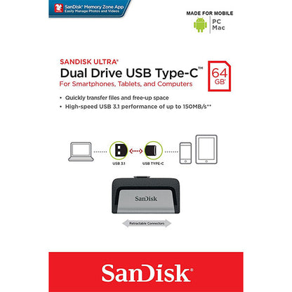 Ultra 64Gb Sdddc2-064G Dual Usb Drive Type-C 3.1