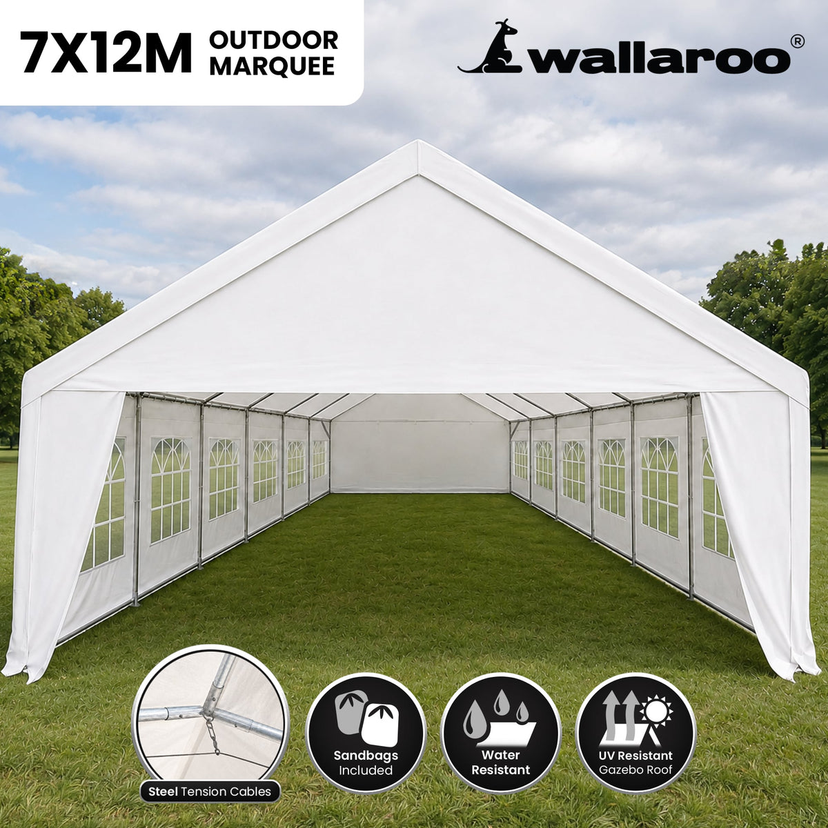 Large Outdoor Marquee Gazebo 7x12cm