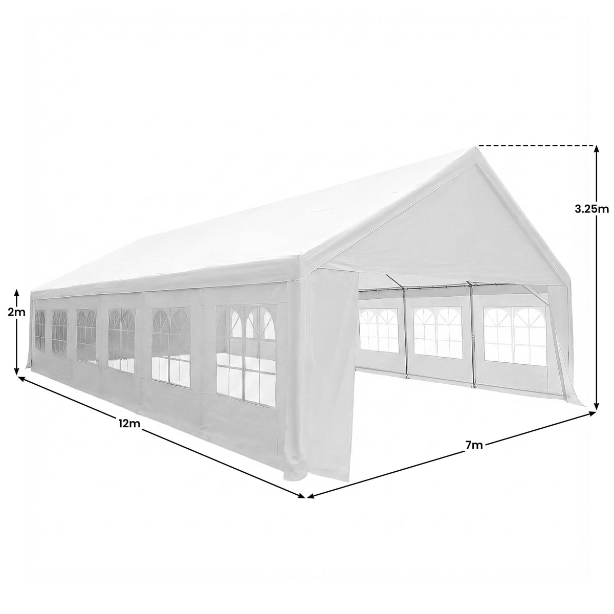 Large Outdoor Marquee Gazebo 7x12cm