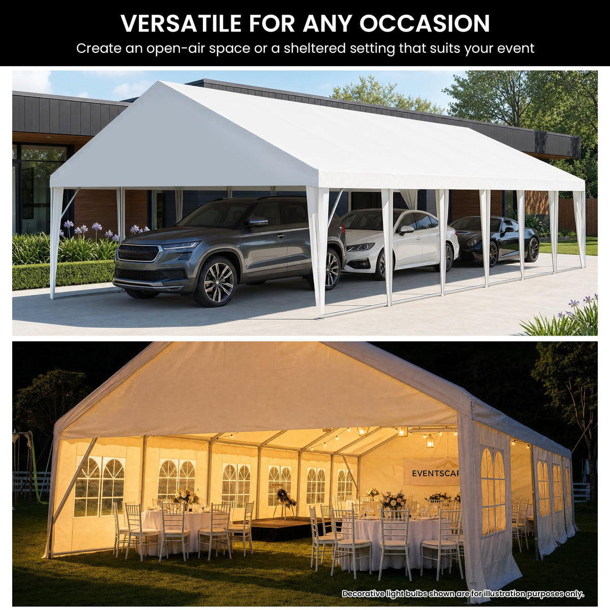 Large Outdoor Marquee Gazebo 7x12cm
