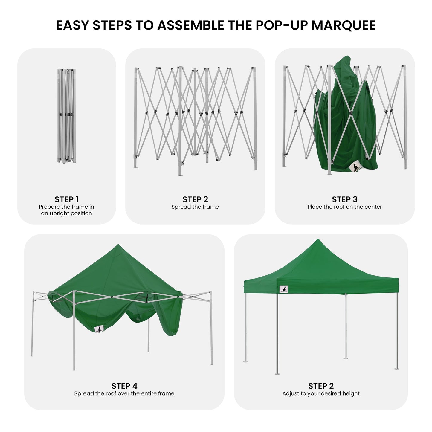 Green PopUp Gazebo Tent 3x3m 3x3cm