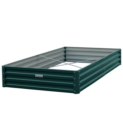 Garden Bed Green Steel 240x120x30cm