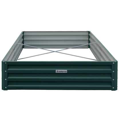Garden Bed Green Steel 240x120x30cm
