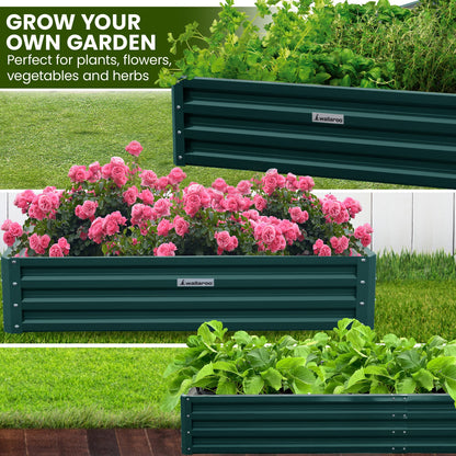Garden Bed Green Steel 240x120x30cm