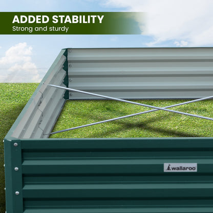 Garden Bed Green Steel 240x120x30cm