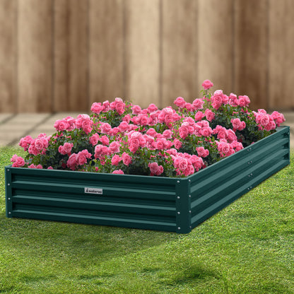 Garden Bed Green Steel 240x120x30cm