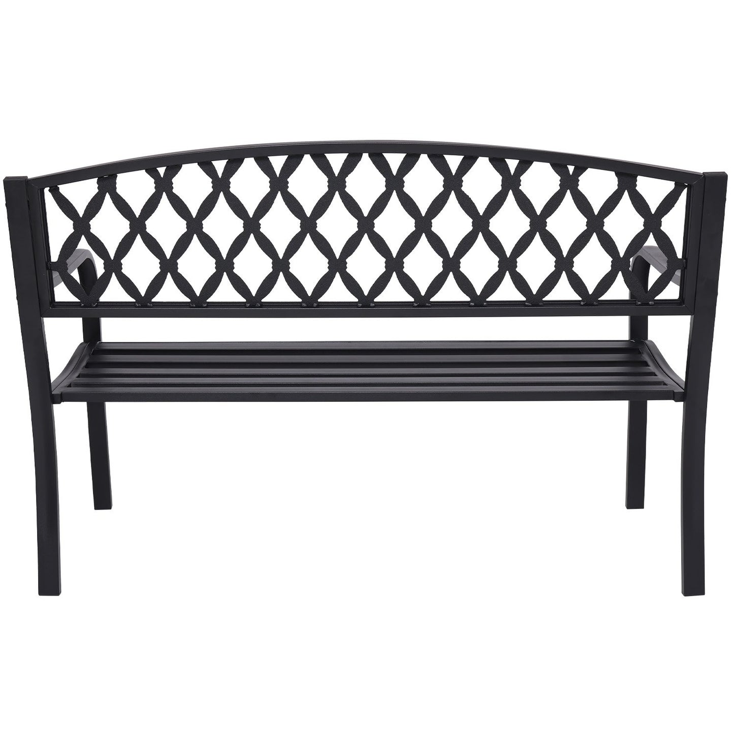 Steel Outdoor Garden Bench - Diamond