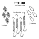 Outdoor 280GSM Sun Shade Sail Canopy Grey 6x6m UV Protection Cover