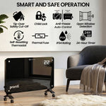 Glass Panel Convection Heater Remote LED | HomeAndLiving