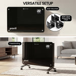 Glass Panel Convection Heater Remote LED | HomeAndLiving