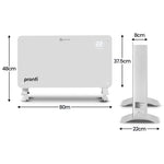 Glass Panel Convection Heater Remote LED | HomeAndLiving