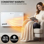 Glass Panel Convection Heater Remote LED | HomeAndLiving