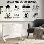 Glass Panel Convection Heater Remote LED | HomeAndLiving