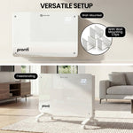 Glass Panel Convection Heater Remote LED | HomeAndLiving