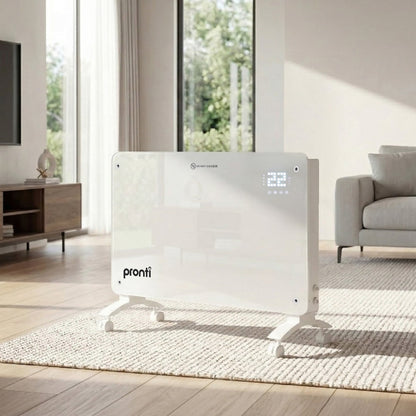 Glass Panel Convection Heater Remote LED | HomeAndLiving