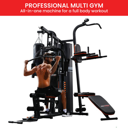Multi Station Home Gym 150lbs Weights Punching Bag