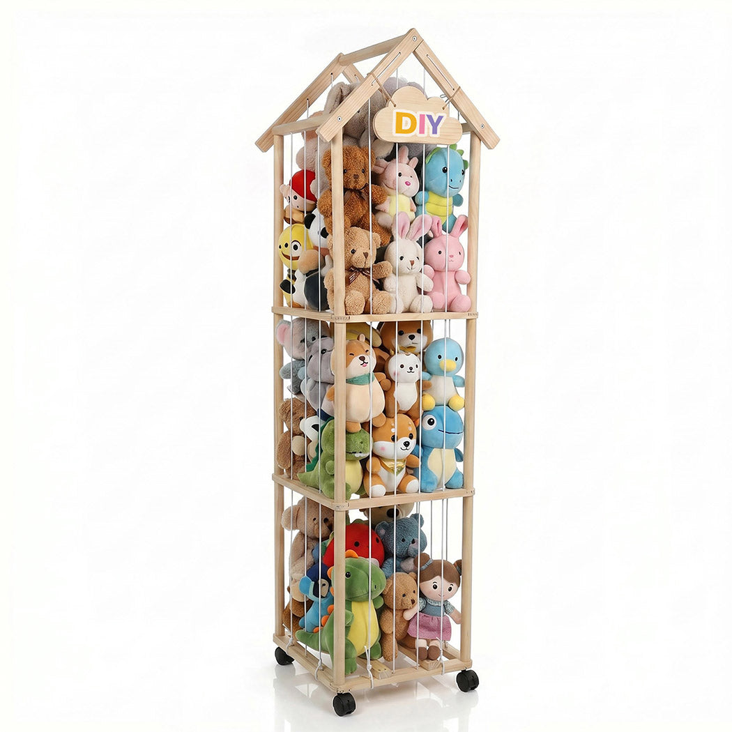 Kids Toy Storage Tower Pine Wood 150cm | HomeAndLiving