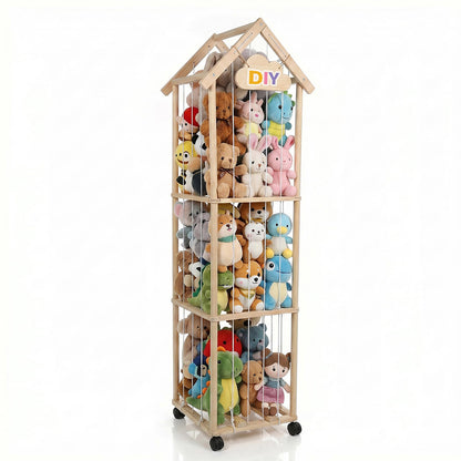 Kids Toy Storage Tower Pine Wood 150cm | HomeAndLiving
