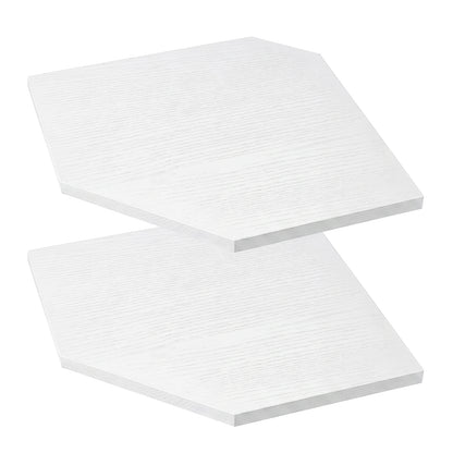 Corner Floating Wall Shelves 2 Pack White | HomeAndLiving - 2